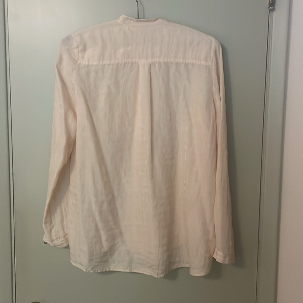 Eileen Fisher size PS/PP very light peach colored blouse - Picture 2 of 13